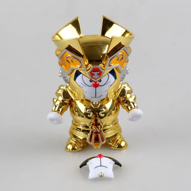 HKXZM аниме Рисунок 10 см Catoon Doraemon DoraCat Gemini Saint Seiya Миф Ткань Золото Ex ПВХ фигурка