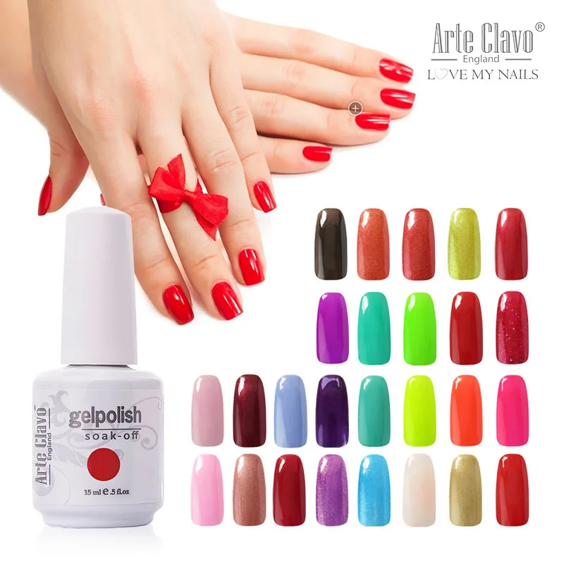 

Best Price Arte Clavo 220 Colors Beautiful Choose Any 9 Colors Nail Art Paint UV Gel Soak Off Gel Nail Polish
