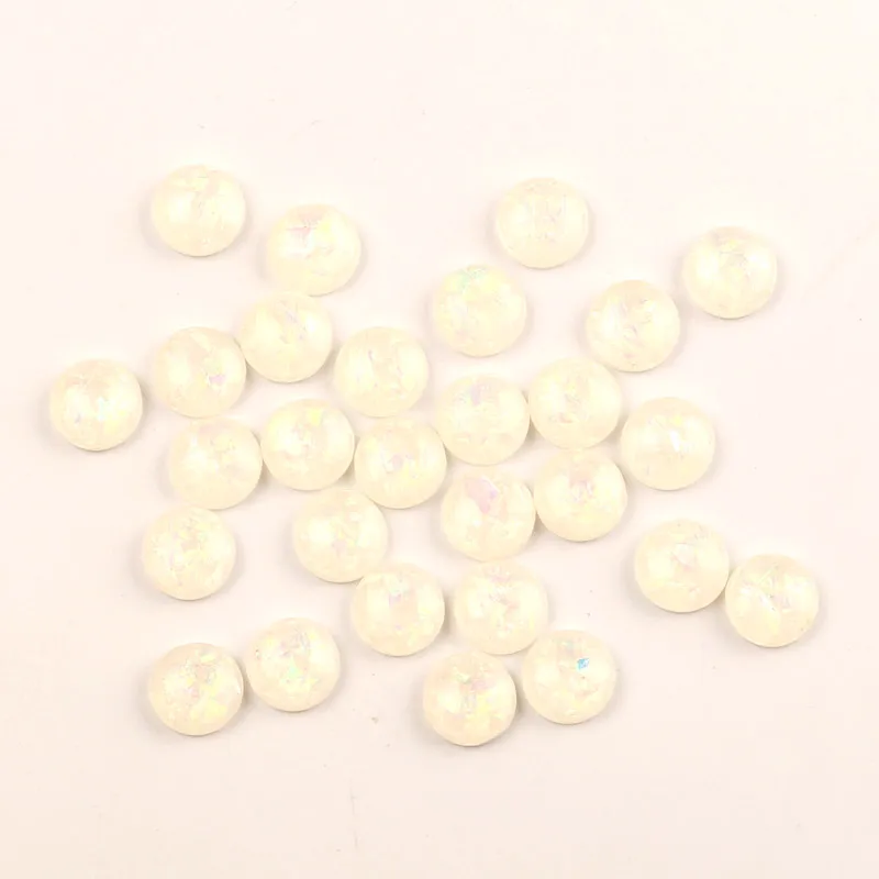 200 шт. белые круглые кабошоны из смолы украшения для скрапбукинга Diy