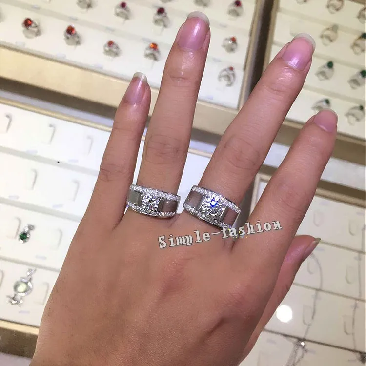 Мужское кольцо из серебра 925 пробы с фианитом 2 карата 5 А | Украшения и аксессуары