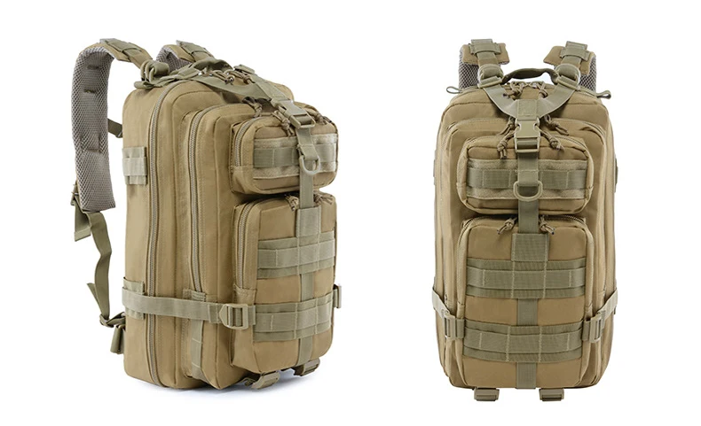 KHAKI Открытый 40л 3P Тактический штурмовой пакет рюкзак для мужчин рюкзак для путешествий Molle Военная Сумка Кемпинг Туризм Рюкзак - Цвет: KHAKI