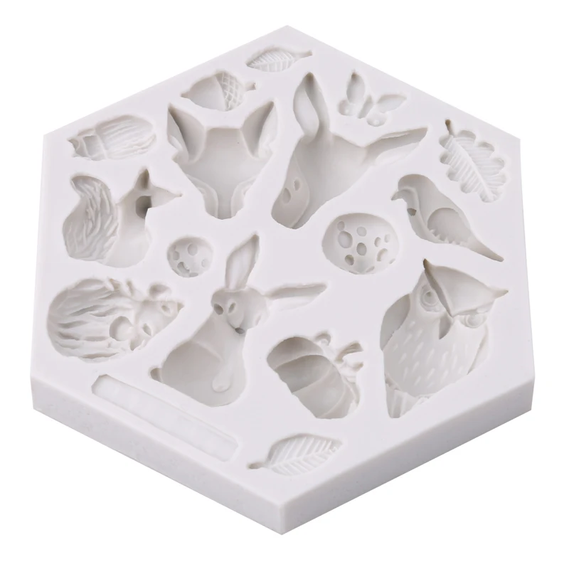 1PC 3D Forest Animal Mould Silicone Molds Woodland Cake Decorative Mold Tools Decorating Fondant | Дом и сад