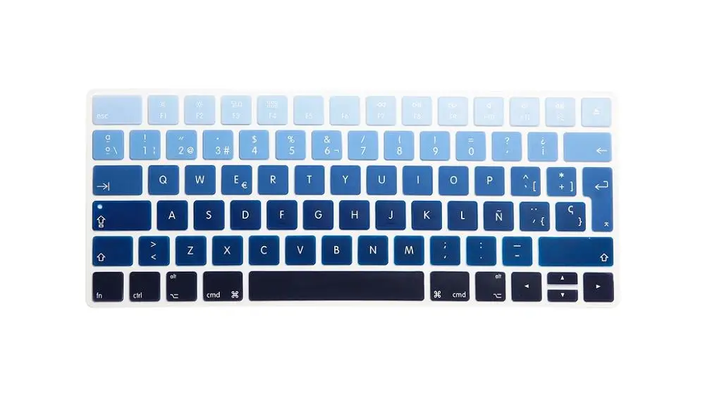 Испанские буквы ЕС макет беспроводной клавиатуры наклейки для Apple новая волшебная клавиатура 2 релиз в году клавиатуры кожи Обложки - Цвет: Gradient Blue