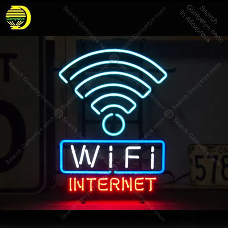 

Neon Sign WIFI Internet Neon Bulb sign Arcade handcraft Beer Bar Restaurant Business Display Decorate room vintage neon light