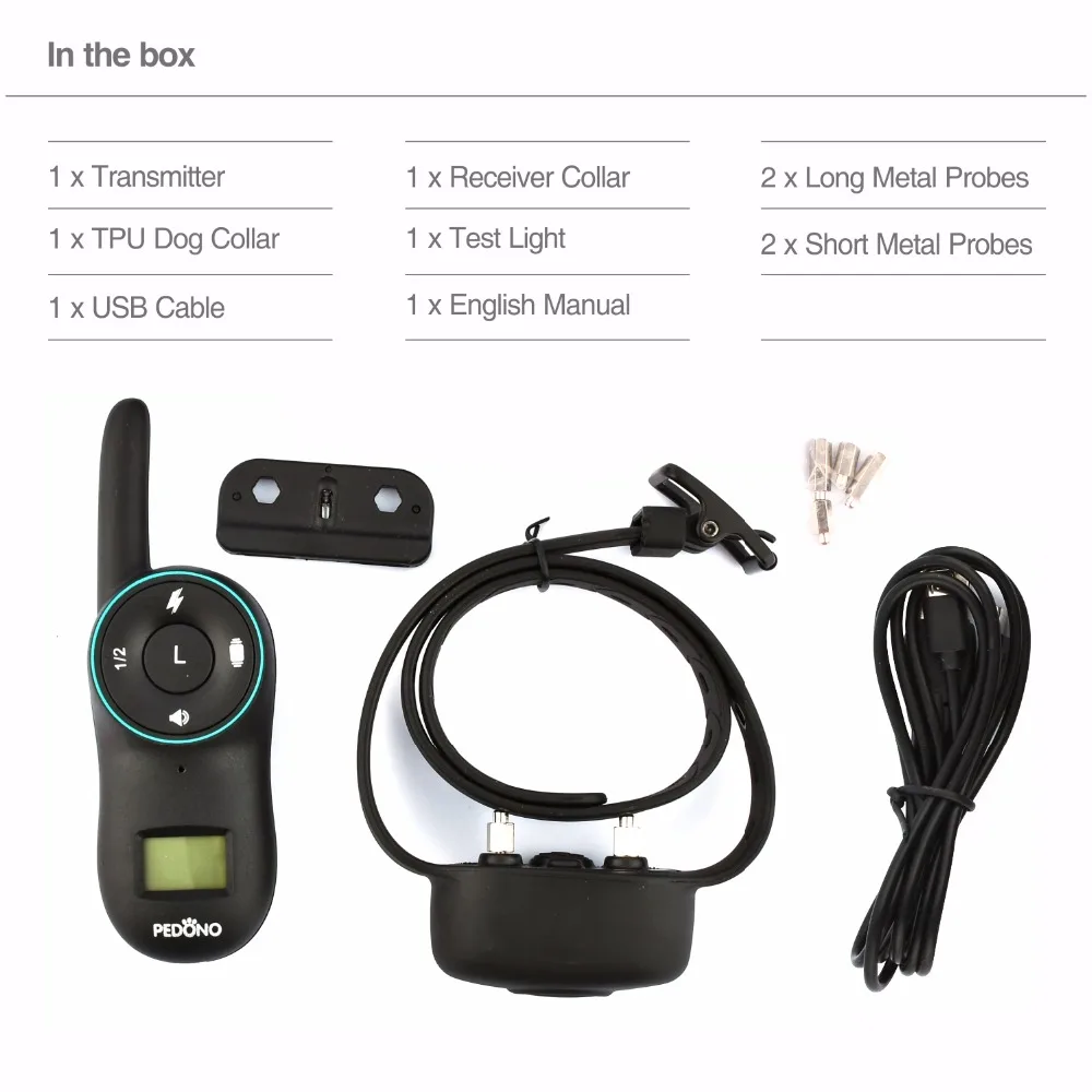 

Dog Electric Collar Waterproof Dog Training Collar Rechargeable Remote Dog Bark Control Collar Anti Bark Pet Trainer Shock Vibra