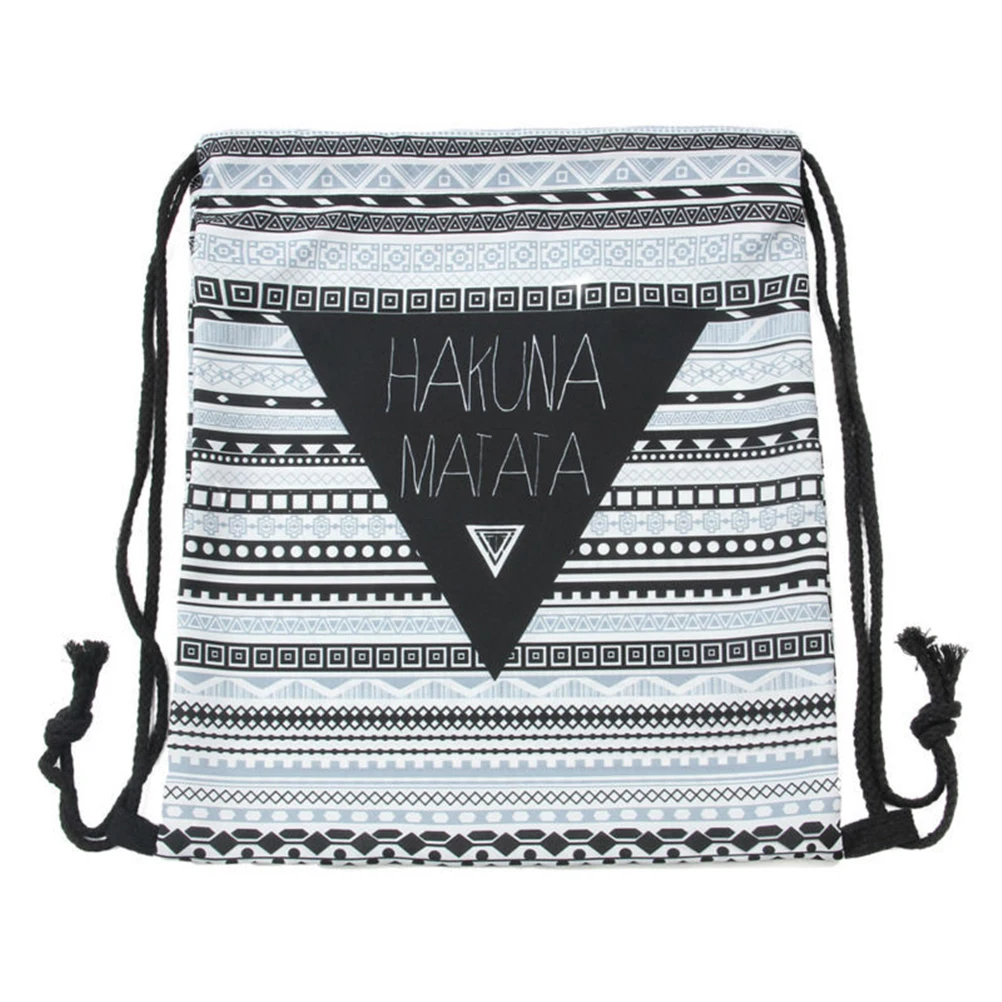 

Drawstring Backpack Women Geometric Drawstring Backpack 3D Printing Travel Softback Women Drawstring Bag Backpacks Rucksack