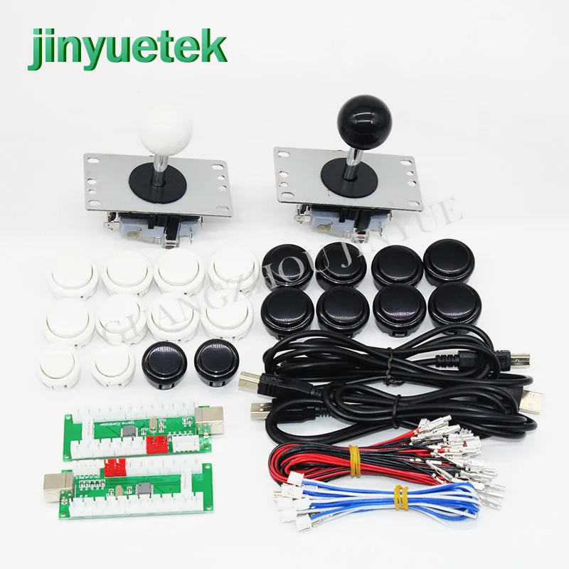DIY аркадный комплект для 2 плееров USB к JAMMA джойстик кнопочный переключатель