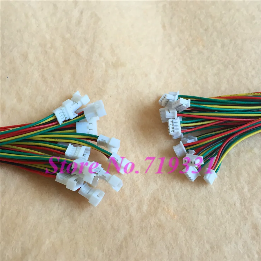 20 комплектов Mini Micro JST 1 25 4-контактный Штекерный соединительный кабель с гнездовой