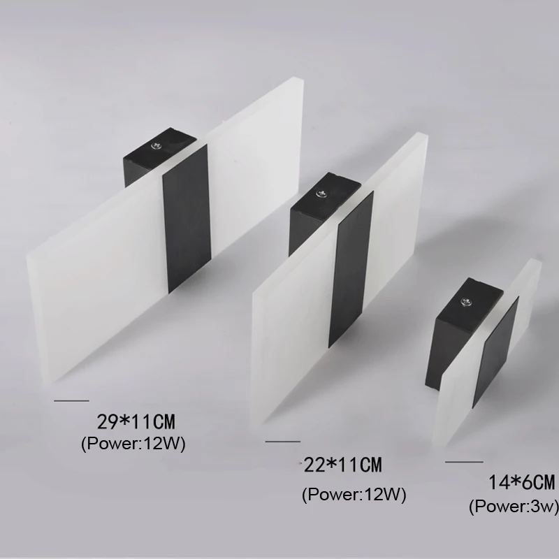 Современные акриловые светодиодные настенные бра 12 Вт алюминиевые светильники