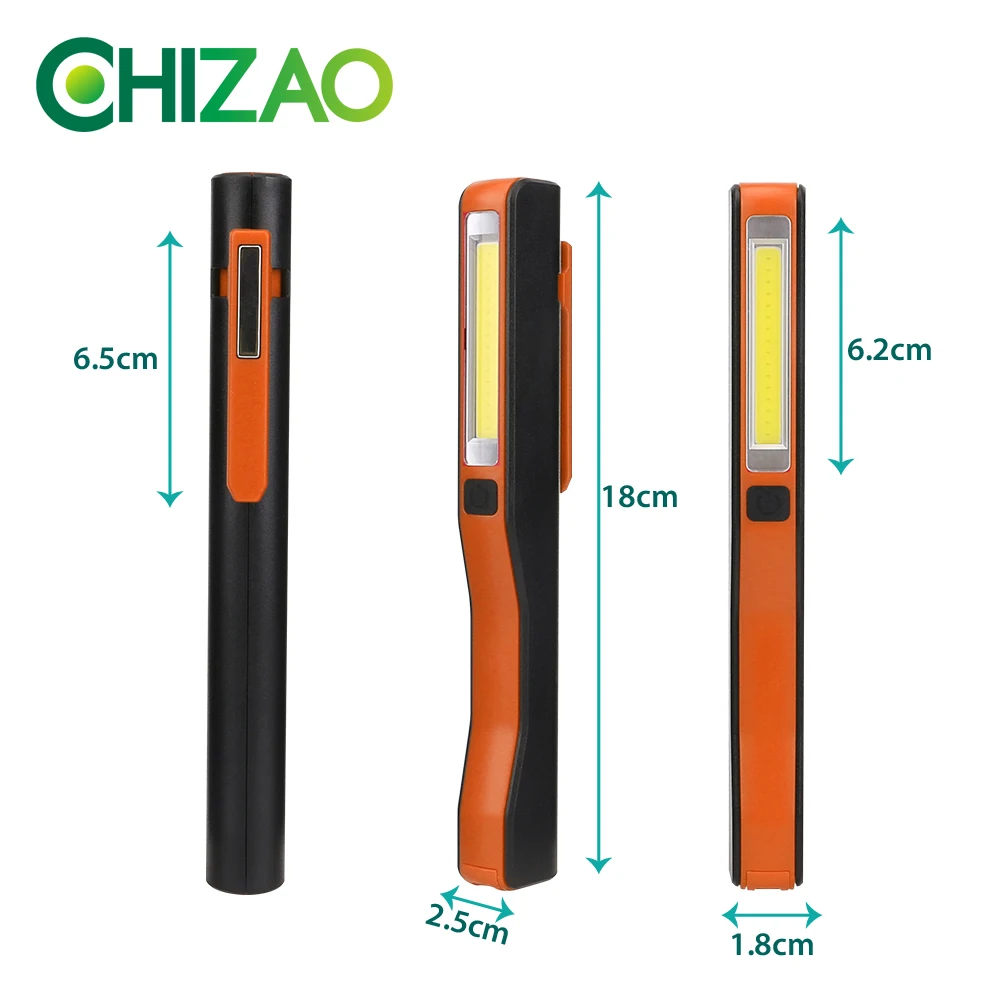 CHIZAO COB рабочий фонарик с магнитом наружный Многофункциональный портативный свет