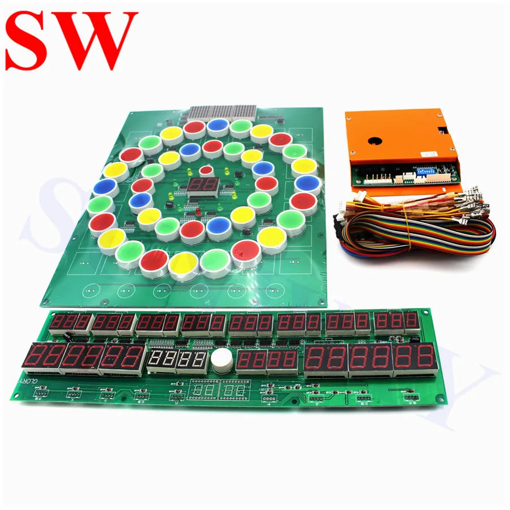 

2018 Newest Round Mario Game Board Casino with acrylic board and Wire harness Coin Operated Arcade game mario slot machine kits