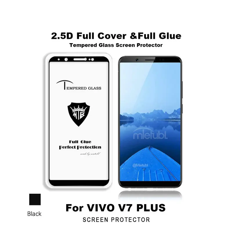 ДЛЯ vivo V7 Plus V7Plus + Y79 полное покрытие AB клейкое закаленное стекло Защита экрана для