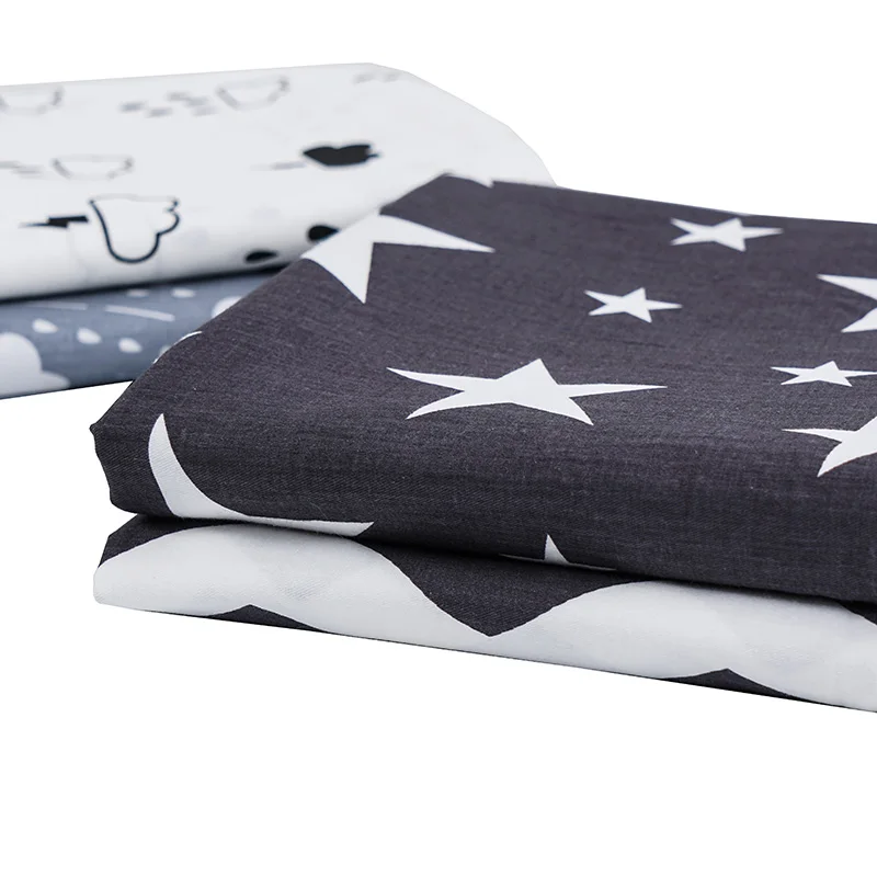 small piece star Printed Twill cotton patchwork fabric for DIY dolls and baby colth Handmade Accessories Crafts TJ8691-4 | Дом и сад