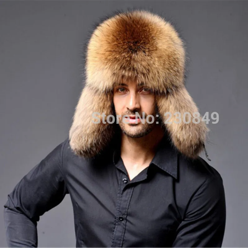 Русская Кожаная Шапка бомбер русская Мужская модная шапка из лисьего меха
