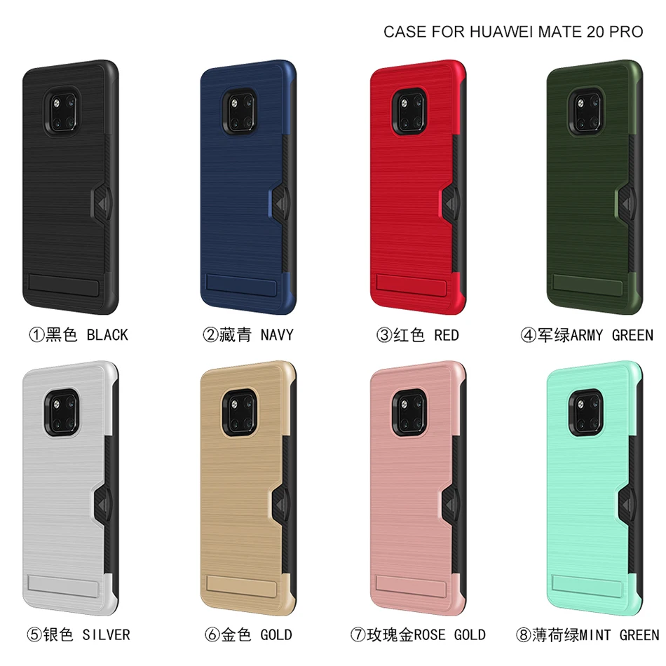 Ultra-thin Phone Cases For iPhone X XR XS Max 7 8 6 6s Plus PC + TPU case Huawei Mate 10 20 P30 Lite Kickstand Back Cover |
