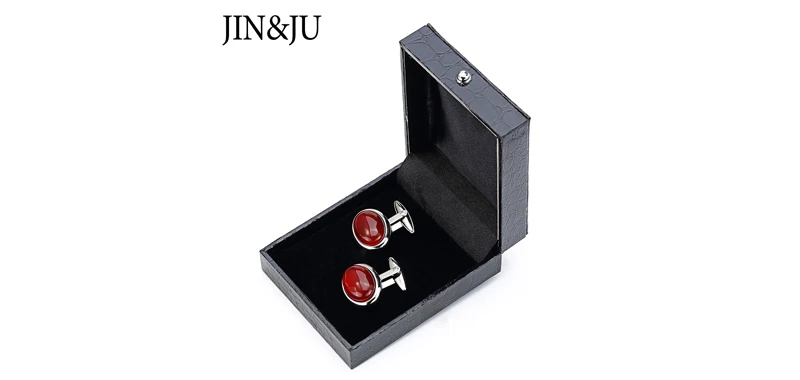 JIN& JU горячие роскошные запонки для мужчин s рубашка манжеты запонки Высокое качество эллипса камень запонки мужские ювелирные изделия дизайн