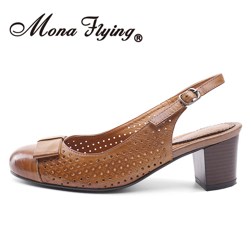 Mona Flying/сандалии из натуральной кожи с закрытым носком и ремешком на щиколотке; летняя повседневная обувь; 0217-1