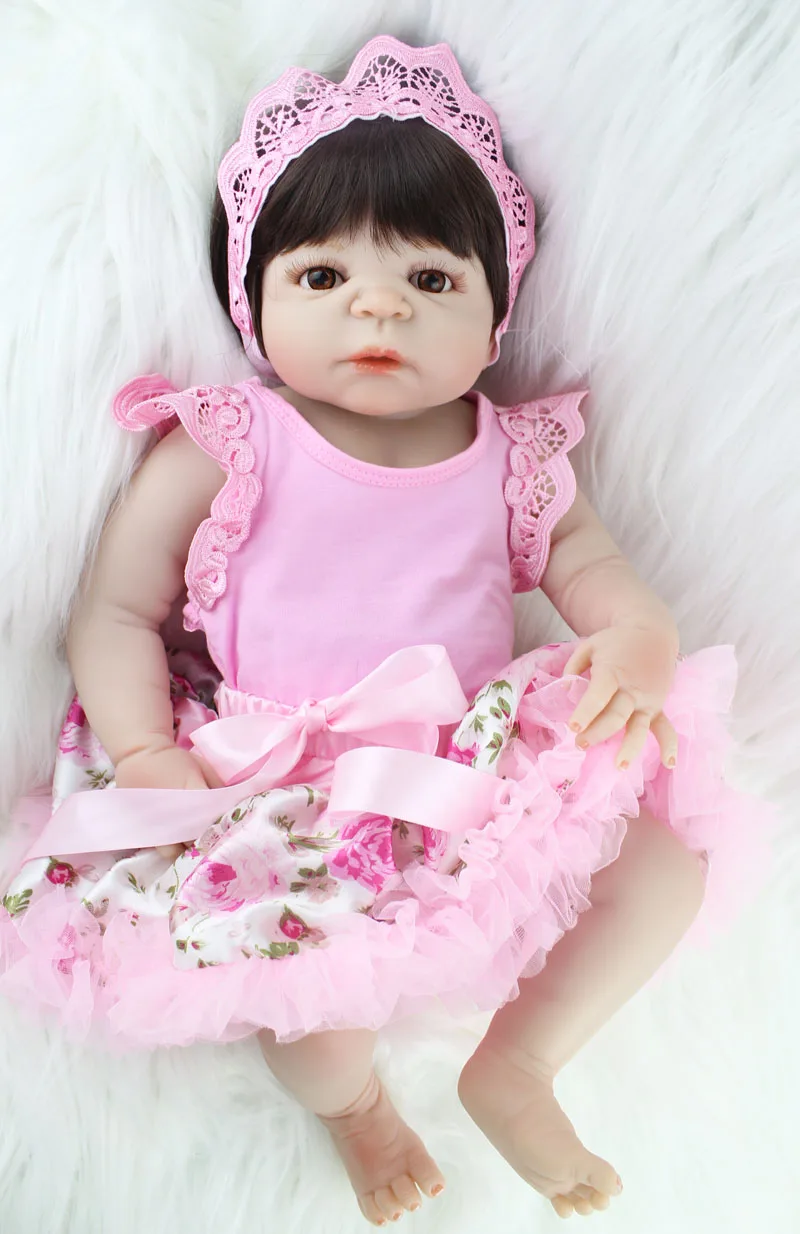 Полностью силиконовая кукла-реборн BZDOLL 55 см Реалистичная кукла для