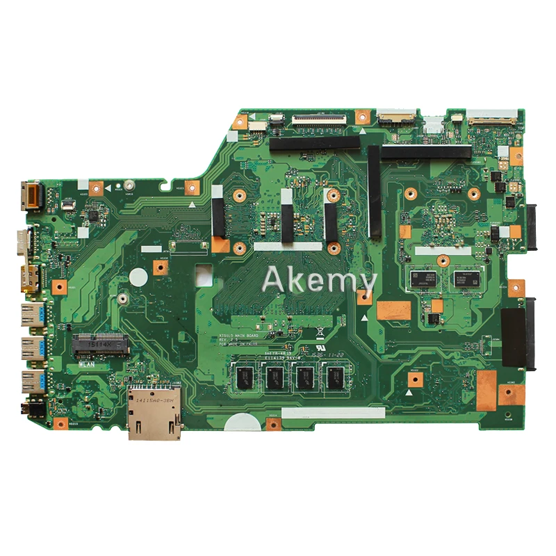 X751LJ X751LB материнская плата для For Asus X751L K751L K751LD R752L X751LN X751LD i7 5500U 4GB CPU ноутбука