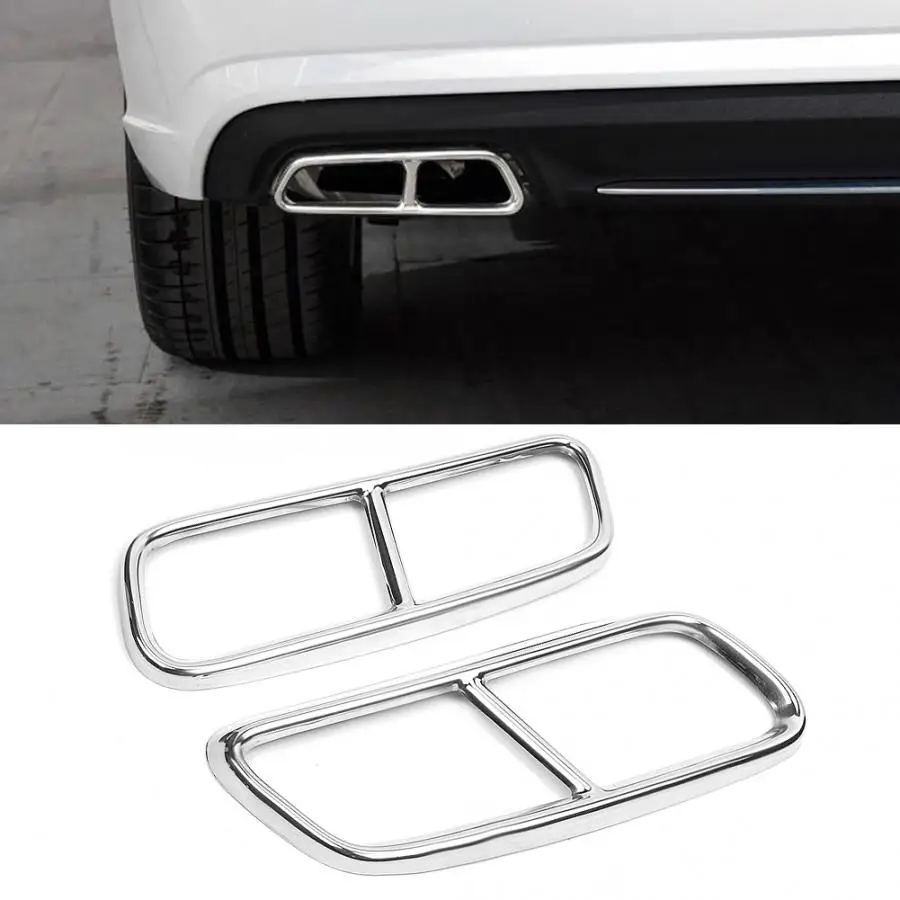 2 шт. обшивка для автомобильной выхлопной трубы из нержавеющей