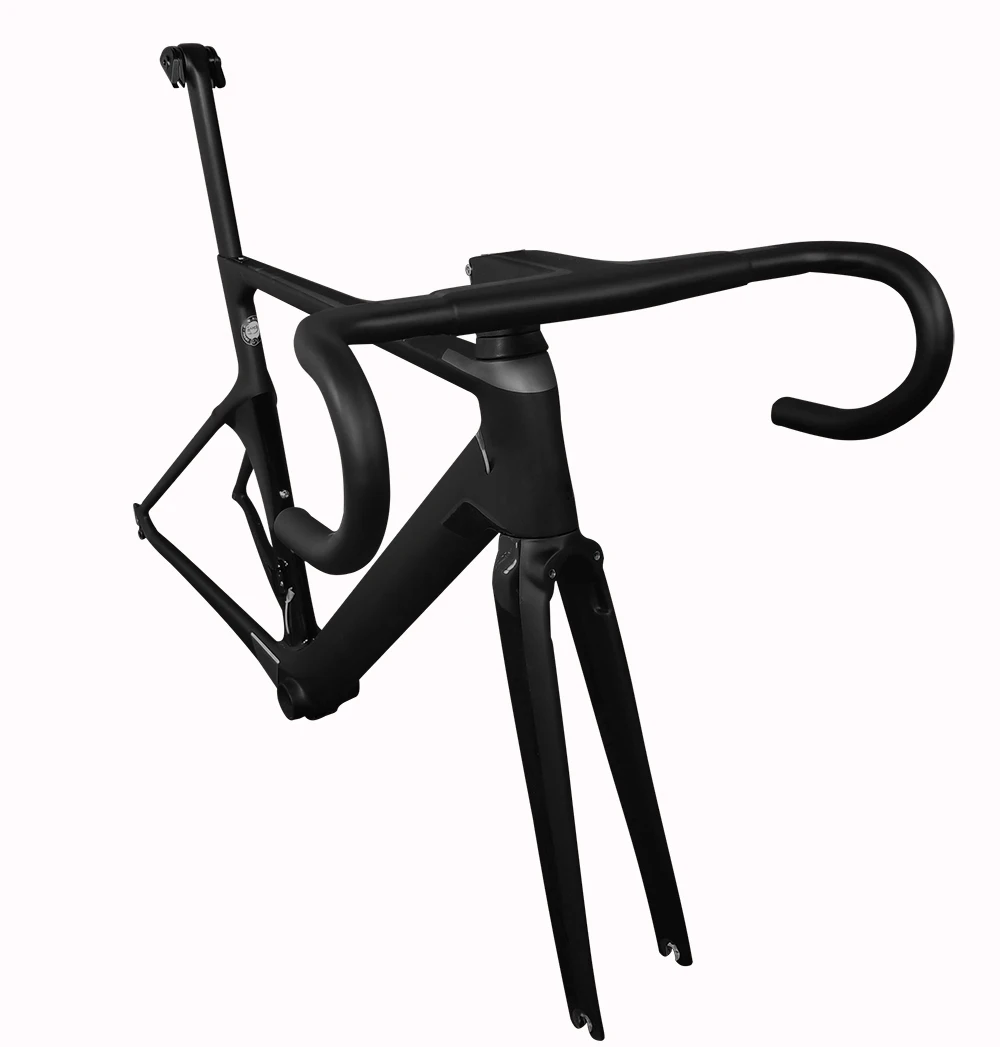 bike frame with bar CRF25 T1000 Тайваньская карбоновая Аэро рамка для дороги велосипеда Рама 22 цвета доступны механические/DI2 BB86 XDB DPD доступны - Цвет: bike frame with bar