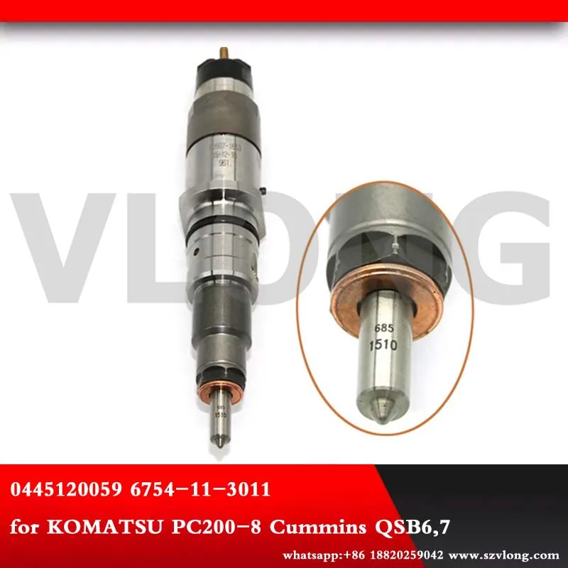 Diesel common rail fuel injector 0445120059 0445120231 for Dongfeng Cummins Ko/matsu excavator EUR-3 3976372 PC200/220/240-8 | Автомобили