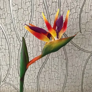 12 см головадлина 80 см реалистичный сенсорный Искусственный пластик Тропическая Птица из Рая цветок, искусственные шелковые длинные цветы украшение дома