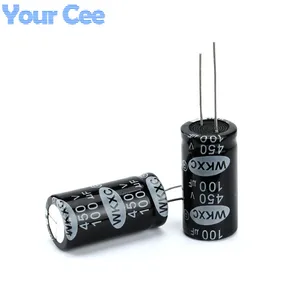 5 шт. электролитические конденсаторы 450 в 100 мкФ 18x35 мм алюминиевый электролитический конденсатор