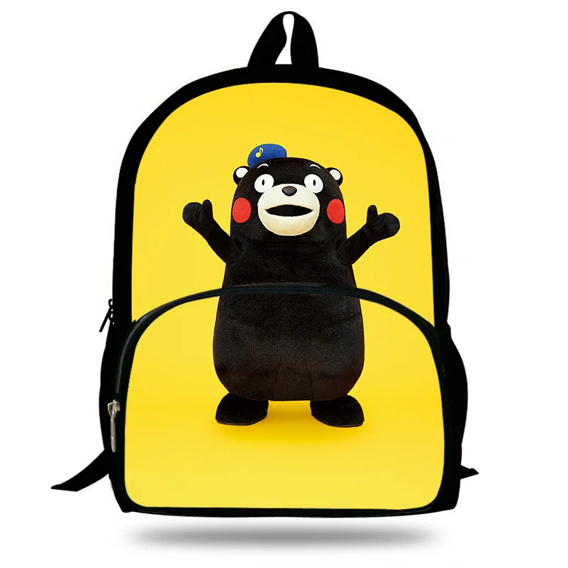 16 дюймовый мультяшный рюкзак Kumamon для подростков крутой мужской с милым принтом
