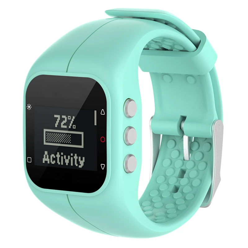 

Colorful Smartwatch Straps Soft Silicone Watchband Replacement with Metal Buckle for Polar A300 Smart Watch