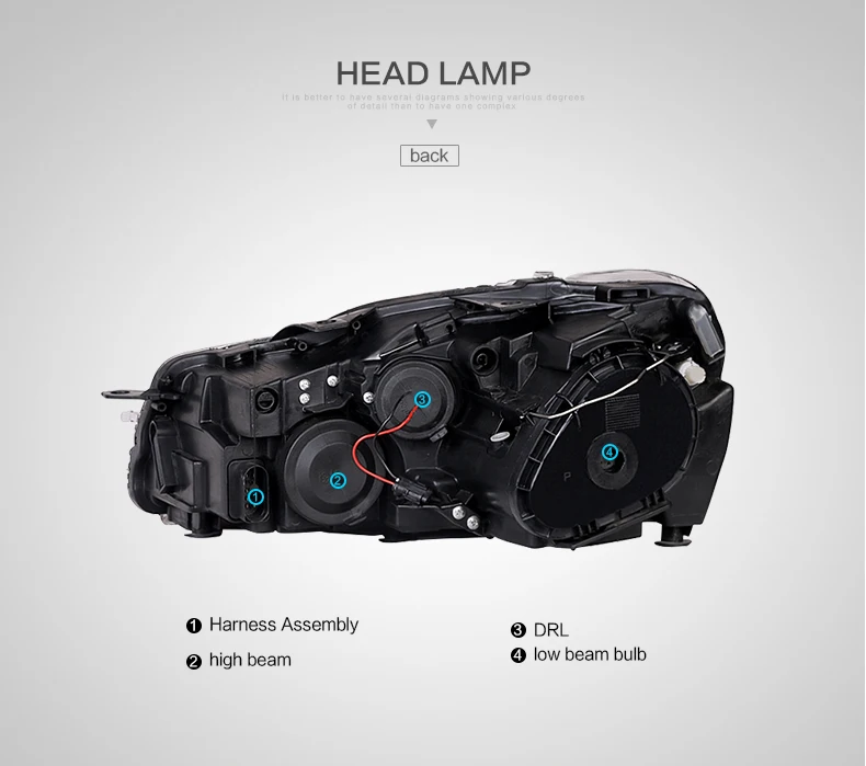 Черный прожектор фары двойной U-бар DRL светодиодный для VW Golf MK6 2009-2012 | Автомобили и