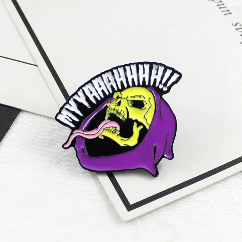 Новинка призрачная кричащая брошь MYYAAAHHHH! Ужасная визжащая с длинным языком