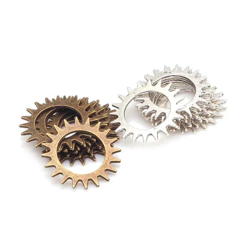 Два цвета Модные Винтажные подвески из цинкового сплава шестерни в стиле