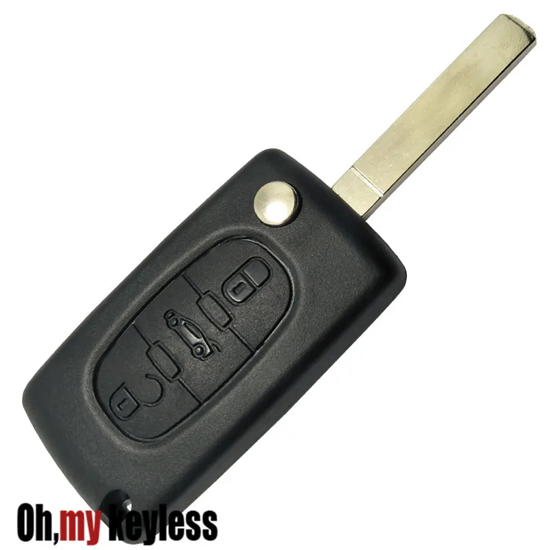 Чехол для ключей без ключа citroen c3 c4 c5 чехол peugeot 308 408 307 брелка|shell replacement|shell keyshell