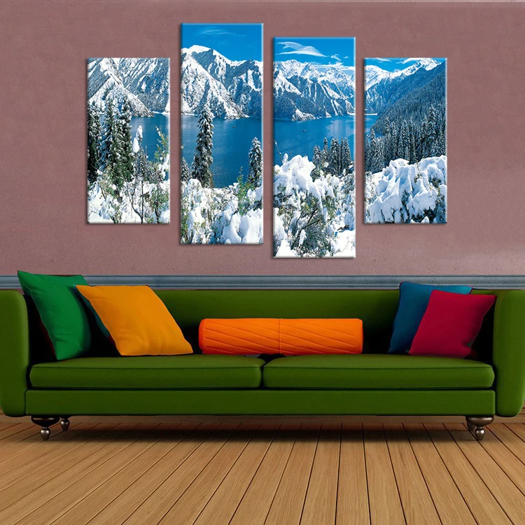 Картина Настенная Красивые горы и Озеры 4 шт.|the paintings|canvas wall paintingswall painting |