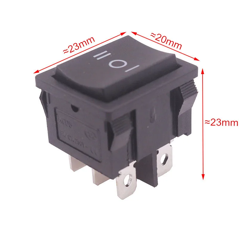 Клавишный переключатель 6 вилок 37*30*30 мм шт.|switches electrical|4 button switchrocker switch 12 v |