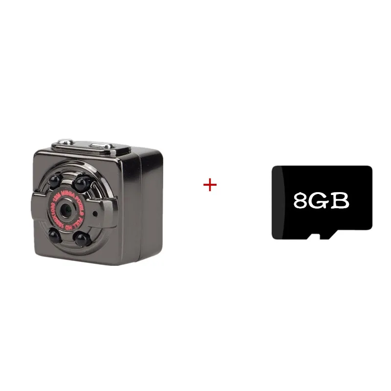 Standard 8GB SQ8 SQ 8 1080P HD маленькая камера мини портативная видеокамера ночного видения безопасности DVR карманный мини DVs маленькая мини видеокамера Поддержка TF - Цвет: Standard 8GB