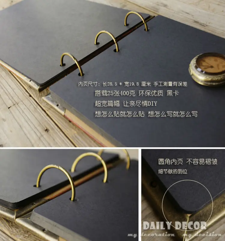 100% Высококачественный винтажный фотоальбом формата А4 сделай сам альбом для