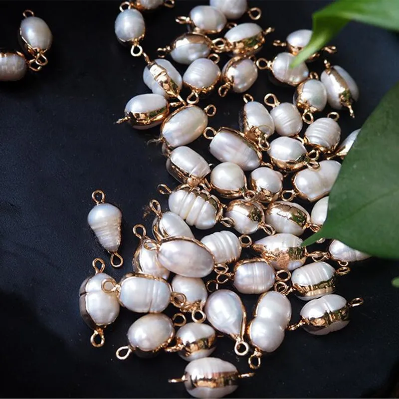 8*20MM 10Pcs Baroque Irregular 100% AA Natural Freshwater Pearl Strand Bead Earring Charms | Украшения и аксессуары