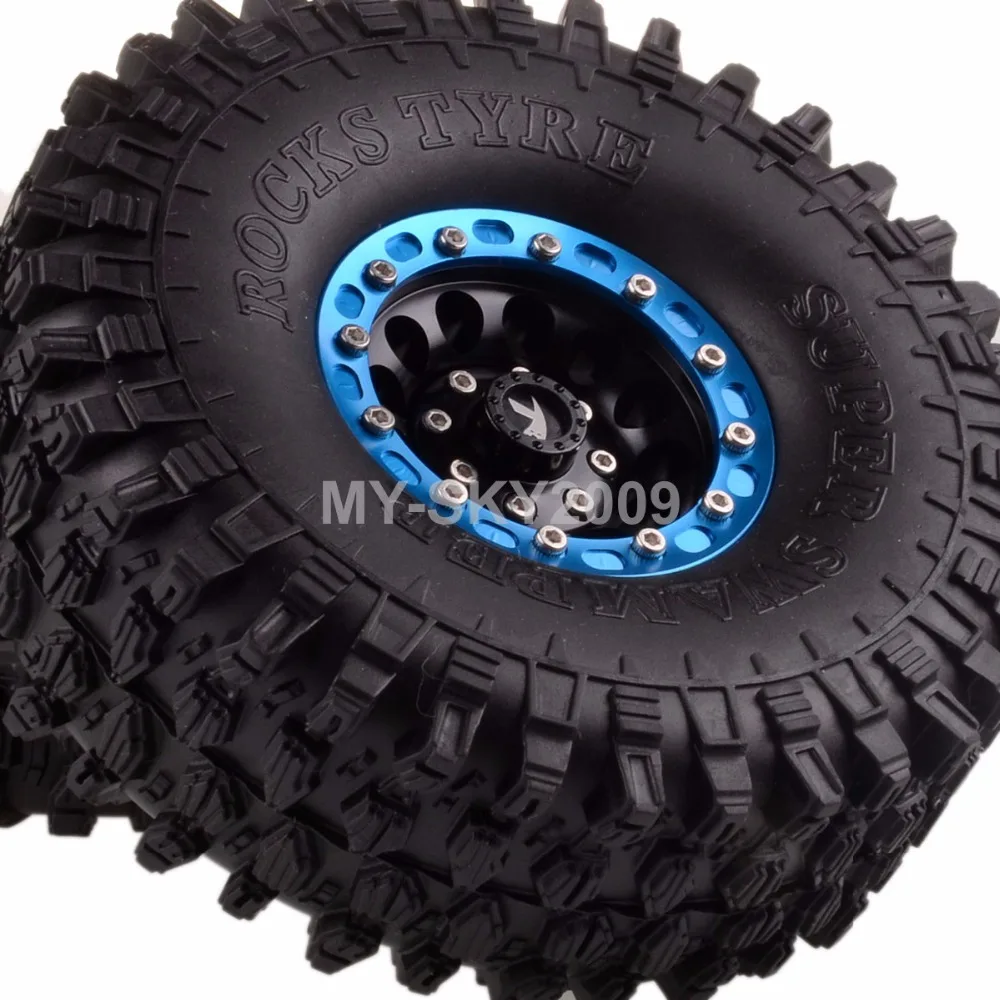 Колесные диски Rock Crawler 1 9 дюйма с алюминиевым Beadlock и шиной Super Swamper 120 мм 1060-7037 для