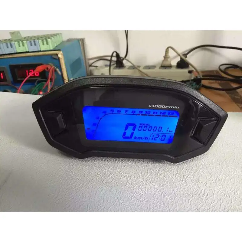 Adeeing 12V Универсальный мотоцикл lcd цифровой 13000 об/мин Спидометр подсветка мотоцикла одометр Водонепроницаемый Защита от солнца r30