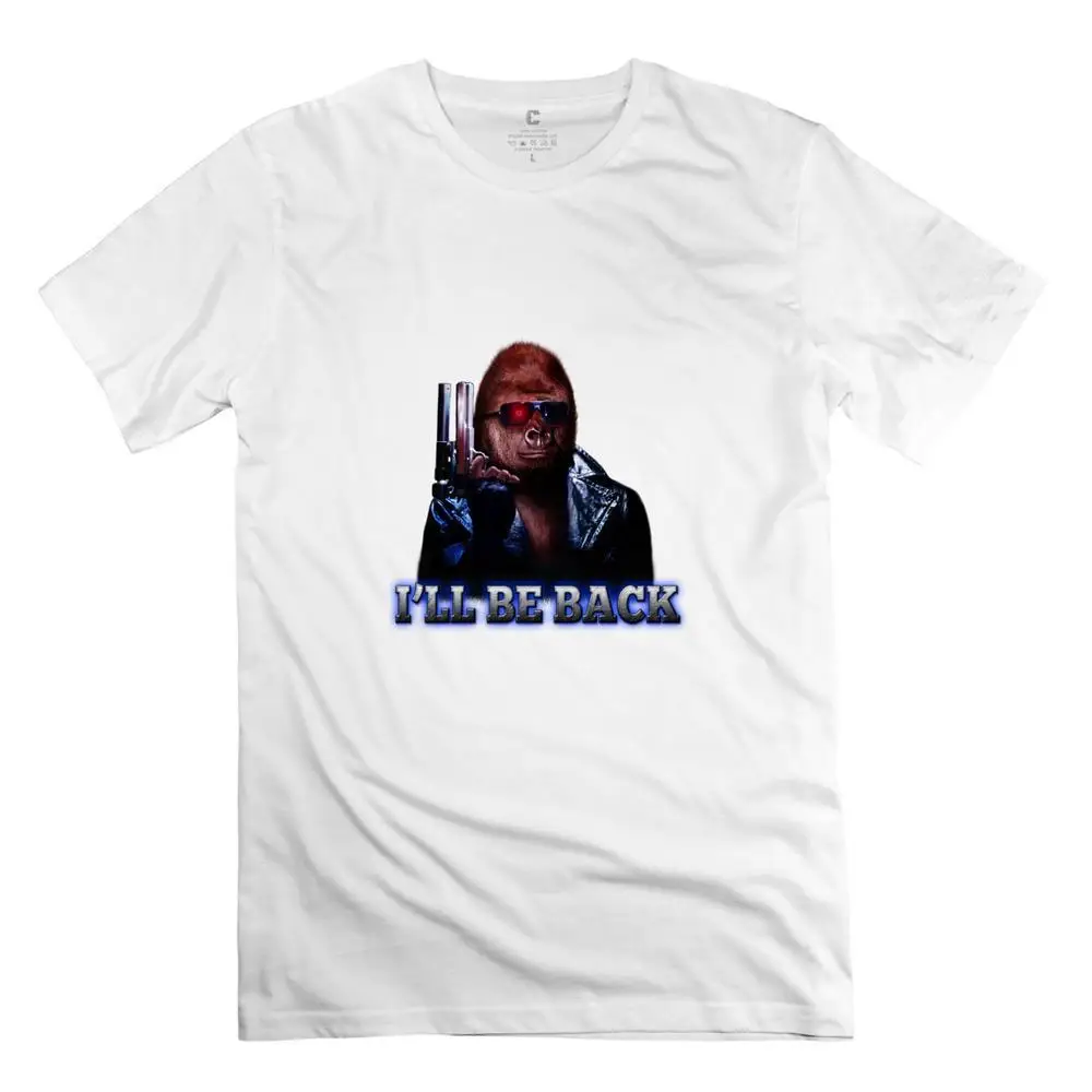 I&amp#039ll be back movie parody Design Men's T Shirt printing T-shirt For mens | Мужская одежда