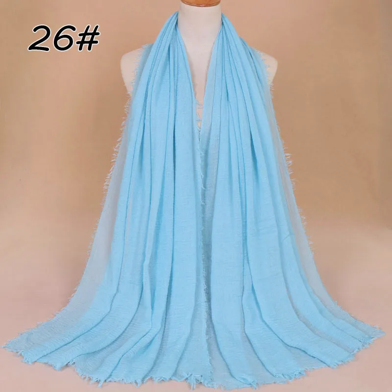 Женский хиджаб в простом стиле популярная однотонная шифоновая шелковая шаль