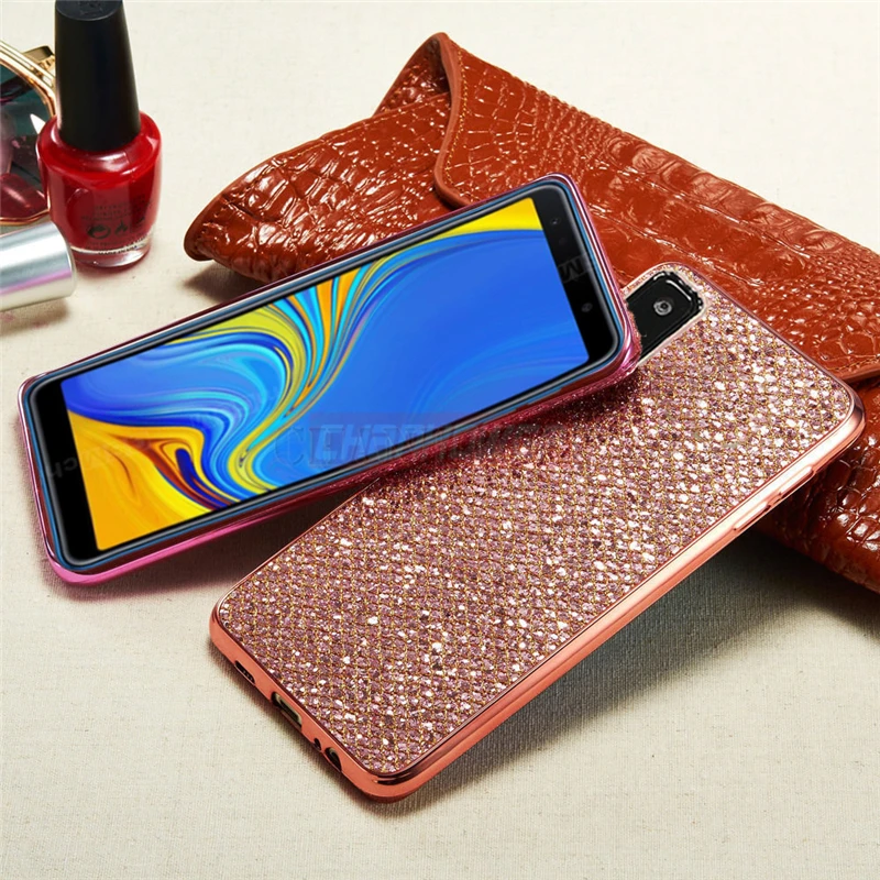 Glitter Soft TPU Case For Samsung Galaxy S6 S7 Edge S8 S9 Plus A5 A6 A7 A8 A9 J2 J4 J6 J8 2018 J3 J5 J7 Neo Note 8 9 Prime Cover |