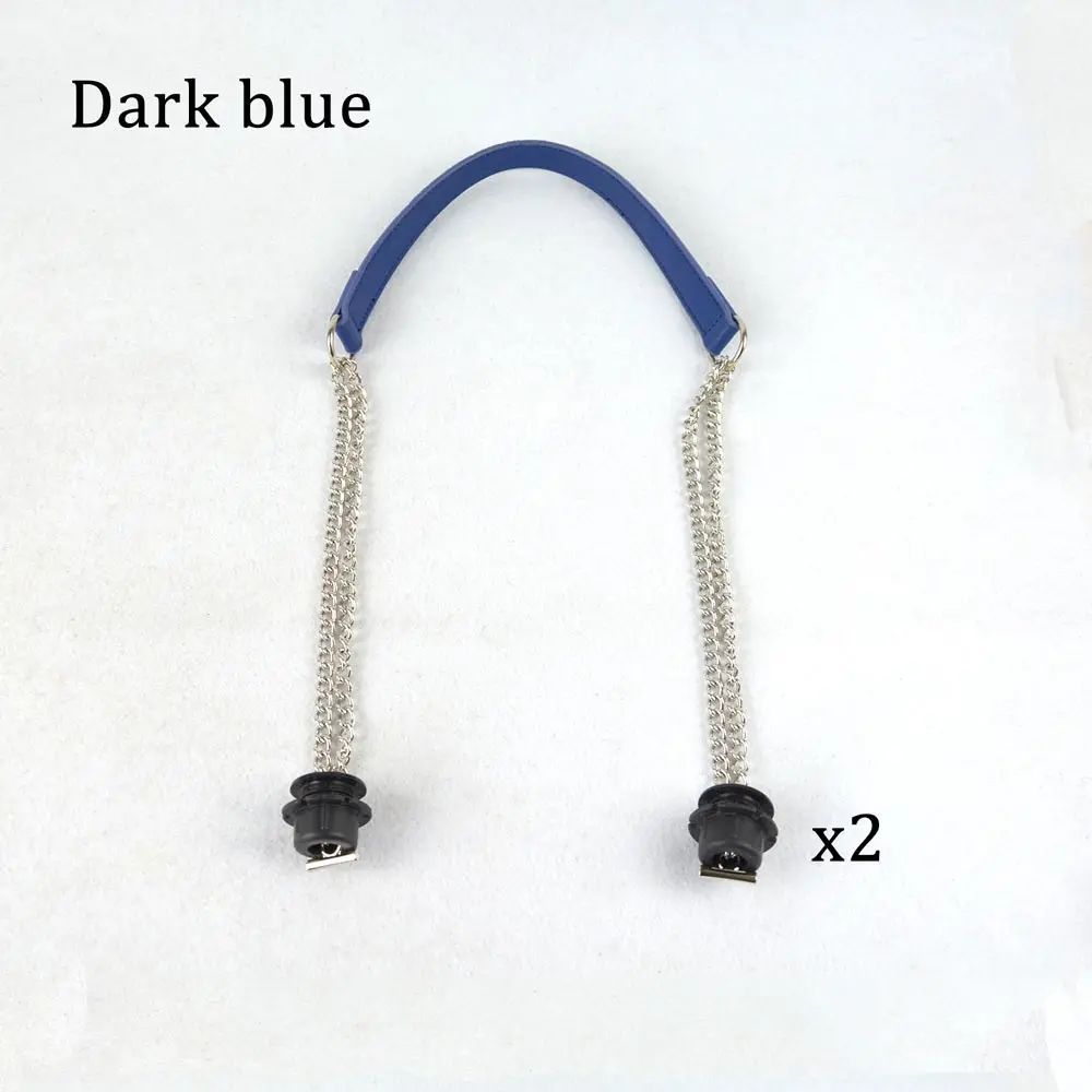 Dark Blue Tanqu Новая 1 пара Obag Серебряная длинная двойная цепь OT T OBag ручки для Obag EVA O сумка женская сумка на плечо - Цвет: Dark Blue