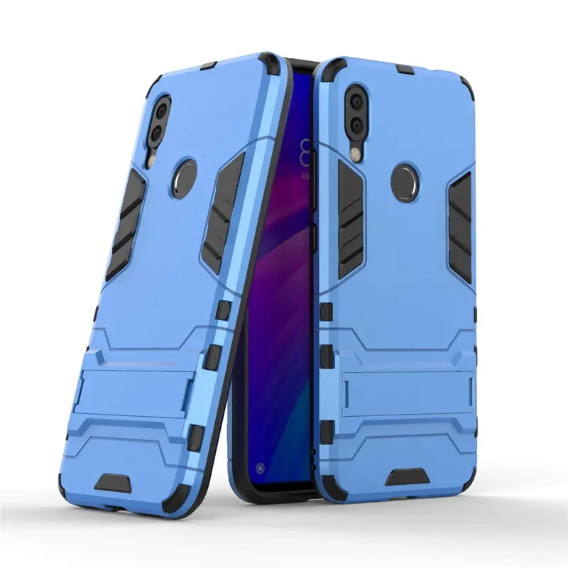 

100pcs/lot Hybrid Kickstand Phone Case For Xiaomi 9 9SE Redmi Note 7 2 in 1 PC+TPU Stand Armor Rugged Protective Shell Coque