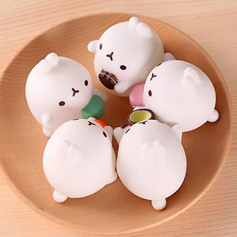 1 шт Kawaii Японии Моти мини Кролик Мягкий Дома фигурки животных игрушка-пищалка