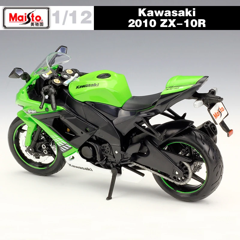 Высокая имитация 1:12 Kawasaki Ninja ZX-10R 2010 сплав модель мотоцикла металлический мотоцикл игрушки Детские подарки