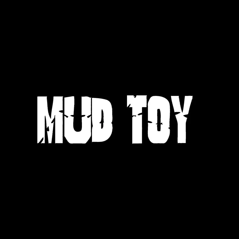 QYPF 14cm*4.3cm MUD TOY Interesting Vinyl Car-styling Decal Black Silver Written Words Car Sticker C15-0083 | Автомобили и
