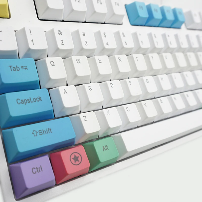 Профиль ANSI 104 ключи Пустой Толстый PBT Мел Набор ключей для Cherry MX переключатели механическая клавиатура